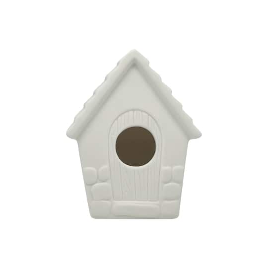 6" Ceramic Cottage Birdhouse by Make Market®
